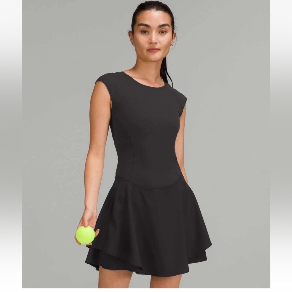 Lululemon Everlux Mesh-Back Tennis Dress Black XS 2 4